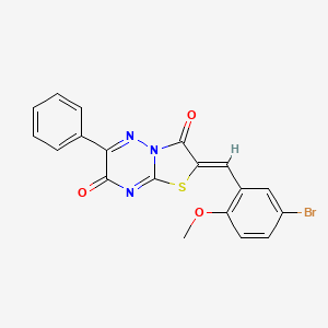 2-(5-Bromo-2-methoxybenzylidene)-6-phenyl-2H-thiazolo[3,2-b][1,2,4]triazine-3,7-dione