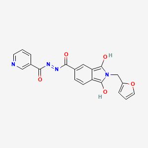 2-(2-furylmethyl)-1,3-dioxo-N'-(3-pyridinylcarbonyl)-5-isoindolinecarbohydrazide