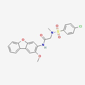 2-[(4-chlorophenyl)sulfonyl-methylamino]-N-(2-methoxydibenzofuran-3-yl)acetamide