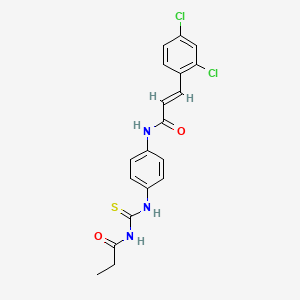 3-(2,4-dichlorophenyl)-N-(4-{[(propionylamino)carbonothioyl]amino}phenyl)acrylamide