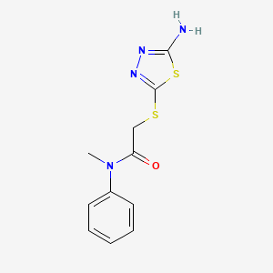 2-[(5-amino-1,3,4-thiadiazol-2-yl)thio]-N-methyl-N-phenylacetamide