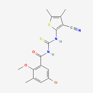 5-bromo-N-{[(3-cyano-4,5-dimethyl-2-thienyl)amino]carbonothioyl}-2-methoxy-3-methylbenzamide