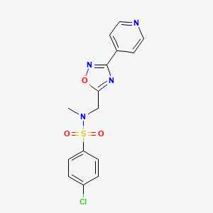 4-chloro-N-methyl-N-{[3-(4-pyridinyl)-1,2,4-oxadiazol-5-yl]methyl}benzenesulfonamide