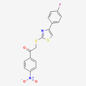 2-{[4-(4-fluorophenyl)-1,3-thiazol-2-yl]thio}-1-(4-nitrophenyl)ethanone