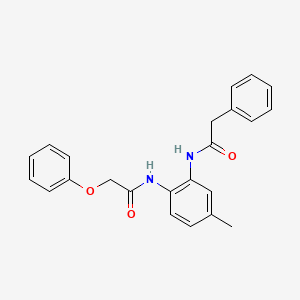 molecular formula C23H22N2O3 B3629917 N-{4-methyl-2-[(phenylacetyl)amino]phenyl}-2-phenoxyacetamide 