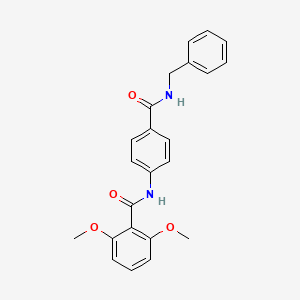 molecular formula C23H22N2O4 B3629923 N-{4-[(benzylamino)carbonyl]phenyl}-2,6-dimethoxybenzamide 