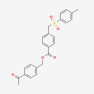 (4-Acetylphenyl)methyl 4-[(4-methylphenyl)sulfonylmethyl]benzoate