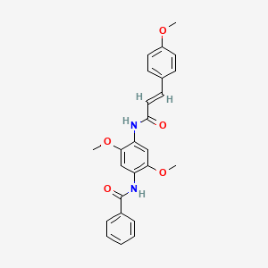 N-(2,5-DIMETHOXY-4-{[(E)-3-(4-METHOXYPHENYL)-2-PROPENOYL]AMINO}PHENYL)BENZAMIDE