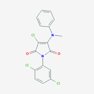 molecular formula C17H11Cl3N2O2 B362996 3-chloro-1-(2,5-dichlorophenyl)-4-(methylanilino)-1H-pyrrole-2,5-dione CAS No. 347365-49-5