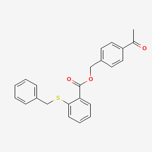 (4-Acetylphenyl)methyl 2-benzylsulfanylbenzoate