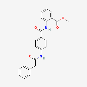 molecular formula C23H20N2O4 B3630002 methyl 2-({4-[(phenylacetyl)amino]benzoyl}amino)benzoate 