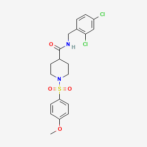 molecular formula C20H22Cl2N2O4S B3630006 N-(2,4-dichlorobenzyl)-1-[(4-methoxyphenyl)sulfonyl]-4-piperidinecarboxamide 