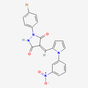 1-(4-bromophenyl)-4-{[1-(3-nitrophenyl)-1H-pyrrol-2-yl]methylene}-3,5-pyrazolidinedione