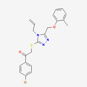 2-({4-allyl-5-[(2-methylphenoxy)methyl]-4H-1,2,4-triazol-3-yl}thio)-1-(4-bromophenyl)ethanone