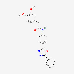 2-(3,4-dimethoxyphenyl)-N-[4-(5-phenyl-1,3,4-oxadiazol-2-yl)phenyl]acetamide