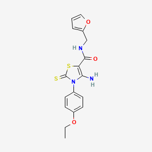 4-amino-3-(4-ethoxyphenyl)-N-(2-furylmethyl)-2-thioxo-2,3-dihydro-1,3-thiazole-5-carboxamide