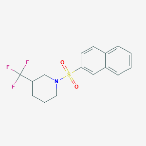 molecular formula C16H16F3NO2S B363014 1-(2-Naphthylsulfonyl)-3-(trifluoromethyl)piperidine CAS No. 620104-37-2