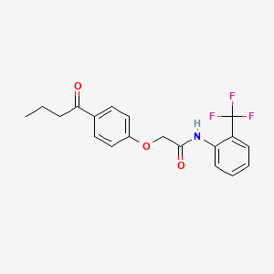 2-(4-butyrylphenoxy)-N-[2-(trifluoromethyl)phenyl]acetamide