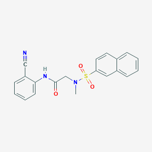 N-(2-cyanophenyl)-2-[methyl(naphthalen-2-ylsulfonyl)amino]acetamide