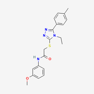 2-{[4-ethyl-5-(4-methylphenyl)-4H-1,2,4-triazol-3-yl]sulfanyl}-N-(3-methoxyphenyl)acetamide