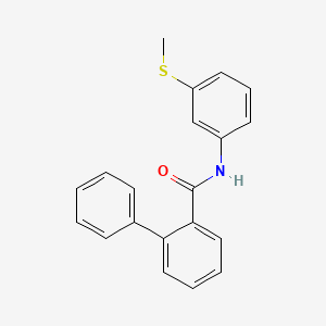 molecular formula C20H17NOS B3630193 N-[3-(methylthio)phenyl]-2-biphenylcarboxamide 