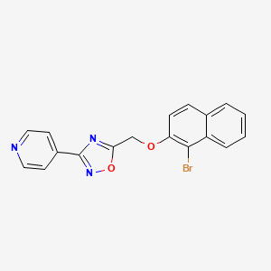 5-[(1-Bromonaphthalen-2-yl)oxymethyl]-3-pyridin-4-yl-1,2,4-oxadiazole