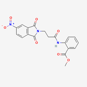 methyl 2-{[3-(5-nitro-1,3-dioxo-1,3-dihydro-2H-isoindol-2-yl)propanoyl]amino}benzoate