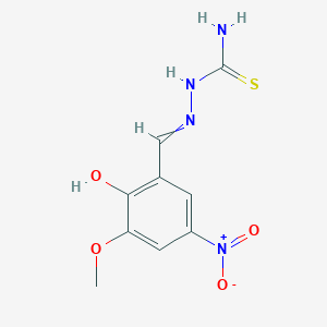 molecular formula C9H10N4O4S B363021 2-Hydroxy-3-methoxy-5-nitrobenzaldehyde thiosemicarbazone 