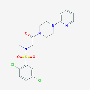 2,5-dichloro-N-methyl-N-[2-oxo-2-(4-pyridin-2-ylpiperazin-1-yl)ethyl]benzenesulfonamide