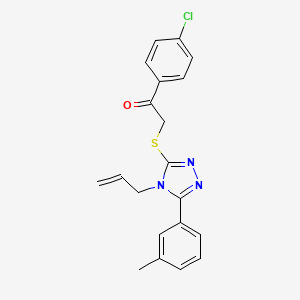 2-{[4-allyl-5-(3-methylphenyl)-4H-1,2,4-triazol-3-yl]thio}-1-(4-chlorophenyl)ethanone