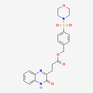 4-(Morpholinosulfonyl)benzyl 3-(3-hydroxy-2-quinoxalinyl)propanoate