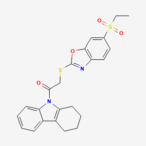 9-({[6-(ethylsulfonyl)-1,3-benzoxazol-2-yl]thio}acetyl)-2,3,4,9-tetrahydro-1H-carbazole