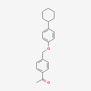 1-{4-[(4-Cyclohexylphenoxy)methyl]phenyl}-1-ethanone