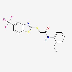 N-(2-ethylphenyl)-2-{[5-(trifluoromethyl)-1,3-benzothiazol-2-yl]thio}acetamide