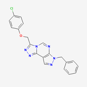 7-benzyl-3-[(4-chlorophenoxy)methyl]-7H-pyrazolo[4,3-e][1,2,4]triazolo[4,3-c]pyrimidine