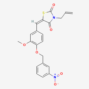 (5E)-5-{3-methoxy-4-[(3-nitrobenzyl)oxy]benzylidene}-3-(prop-2-en-1-yl)-1,3-thiazolidine-2,4-dione