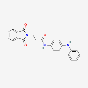 molecular formula C23H19N3O3 B3630353 N-(4-anilinophenyl)-3-(1,3-dioxoisoindol-2-yl)propanamide 