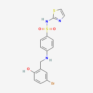 4-[(5-bromo-2-hydroxybenzyl)amino]-N-1,3-thiazol-2-ylbenzenesulfonamide