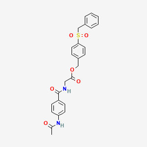 molecular formula C25H24N2O6S B3630395 4-(Benzylsulfonyl)benzyl 2-{[4-(acetylamino)benzoyl]amino}acetate 