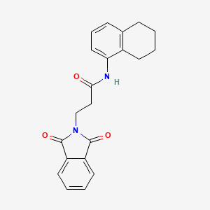 molecular formula C21H20N2O3 B3630399 3-(1,3-dioxo-1,3-dihydro-2H-isoindol-2-yl)-N-(5,6,7,8-tetrahydro-1-naphthalenyl)propanamide 