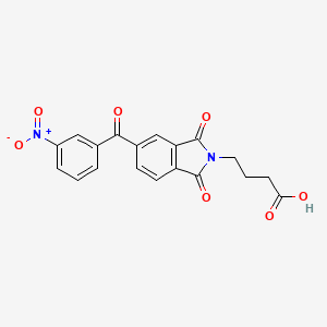 4-[5-(3-nitrobenzoyl)-1,3-dioxo-1,3-dihydro-2H-isoindol-2-yl]butanoic acid