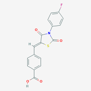molecular formula C17H10FNO4S B363043 4-{[3-(4-Fluorophenyl)-2,4-dioxo-1,3-thiazolidin-5-ylidene]methyl}benzoic acid CAS No. 6070-79-7