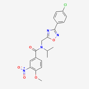 N-{[3-(4-chlorophenyl)-1,2,4-oxadiazol-5-yl]methyl}-4-methoxy-3-nitro-N-(propan-2-yl)benzamide