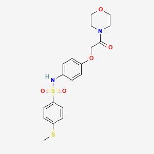 molecular formula C19H22N2O5S2 B3630465 4-(methylthio)-N-{4-[2-(4-morpholinyl)-2-oxoethoxy]phenyl}benzenesulfonamide 