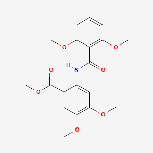 molecular formula C19H21NO7 B3630517 methyl 2-[(2,6-dimethoxybenzoyl)amino]-4,5-dimethoxybenzoate 