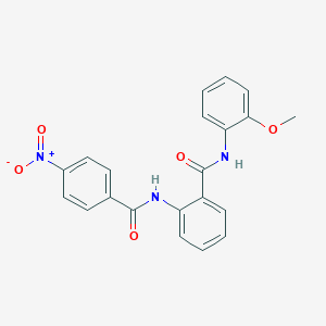 molecular formula C21H17N3O5 B3630528 N-(2-methoxyphenyl)-2-[(4-nitrobenzoyl)amino]benzamide 