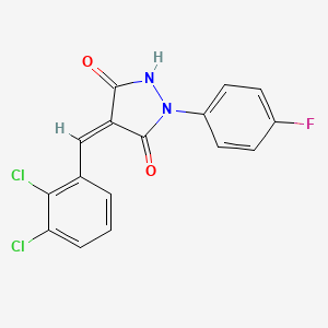 (4Z)-4-[(2,3-dichlorophenyl)methylidene]-1-(4-fluorophenyl)pyrazolidine-3,5-dione