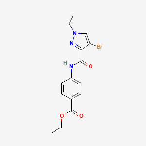 ethyl 4-{[(4-bromo-1-ethyl-1H-pyrazol-3-yl)carbonyl]amino}benzoate