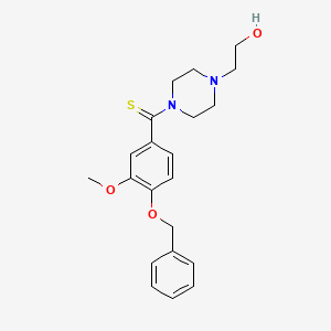 [4-(2-Hydroxyethyl)piperazin-1-yl]-(3-methoxy-4-phenylmethoxyphenyl)methanethione