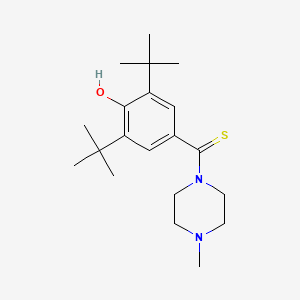 molecular formula C20H32N2OS B3630592 2,6-di-tert-butyl-4-[(4-methyl-1-piperazinyl)carbonothioyl]phenol 